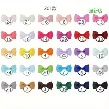 30/40/60PCS 2 Grosgrain Ribbon Bowknot Elastic Hair Rubber Band for Baby Girls Sweet DIY Hair Bows Ties Headwear Kid Hairband