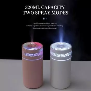30-40 мл/ч Мини-USB автомобильный увлажнитель воздуха 320 мл крутой туманообразователь красочный USB-увлажнитель воздуха для дома