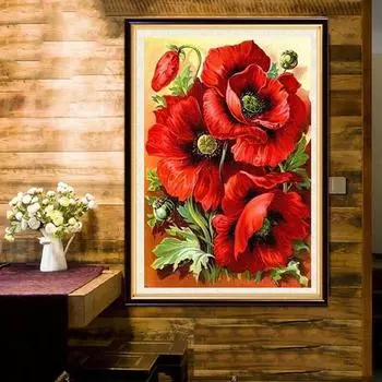 30*40 СМ 5D Русские Цветы DIY Алмазный Рисунок 30*40CM разноцветный