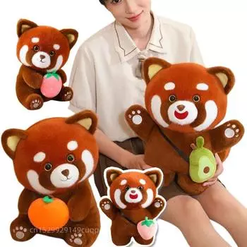 30/40 см Фруктовая Красная Панда Енот Мягкая кукла Авокадо Апельсин Клубника Яблоко Животное Енот Мягкая игрушка Подарок для Мальчиков Девочек about 30cm