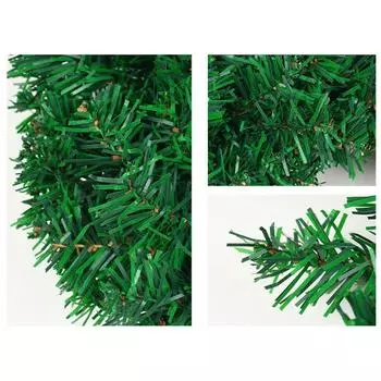 30/40 см искусственный зеленый венок ПВХ настенные венки сезонный домашний венок рождественский венок из лент входная дверь осенние венки