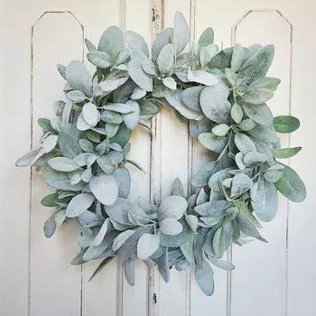 30/40 см креативный венок из овечьих ушей, имитация листа, небольшой венок, настенный венок 40CM