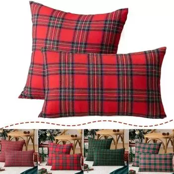 30/45/50 см квадратные наволочки рождественские шотландские клетчатые наволочки для подушек кровать диван наволочка для украшения вечеринки снежинка наволочка 1pc-30x50cm