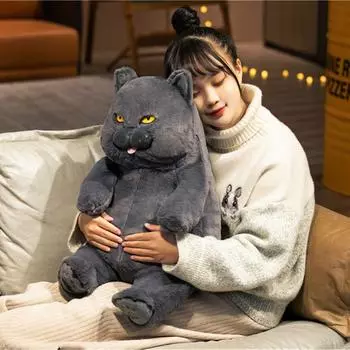 30/45/60 см Милые пухлые плюшевые игрушки для британских короткошерстных кошек Мягкие игрушки для кошек Куклы для детей Подушка для сна Хороший подарок на день рождения 30cm