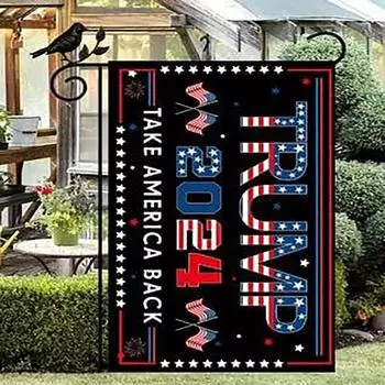 30*45 см американские флаги кампании садовые флаги флаги поддержки выборов One Size