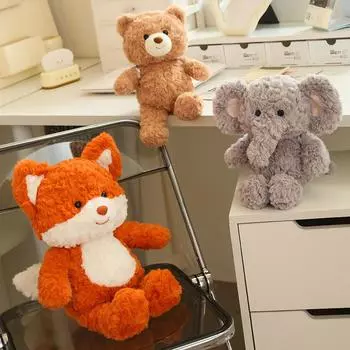 30/45 см милый лисий медведь слон с рюкзаком плюшевая игрушка-сопровождающая мягкие животные мягкая кукла детские игрушки подарок на день рождения 30cm