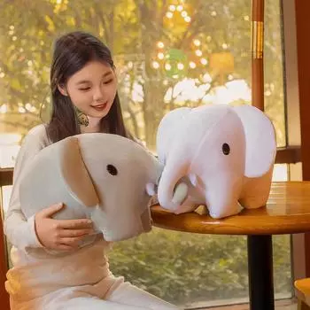 30/45 см мягкие плюшевые игрушки в виде слона, милая подушка для сна в виде слоненка, мягкие игрушки для детей, подарки на день рождения 30cm белый