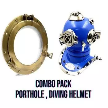 30,48 см коричневая отделка, металлический иллюминатор, стекло, морской декор стены, окно, 20,32 см, шлем для дайвинга, мини-шлем для украшения корабля