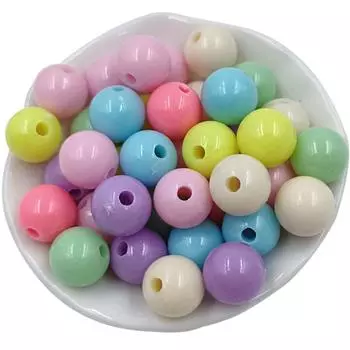 30-500 шт. россыпью бусины DIY ювелирные аксессуары для ожерелья 4-14 мм модные круглые браслеты изготовление конфетного цвета 4mm about 500pcs разноцветный