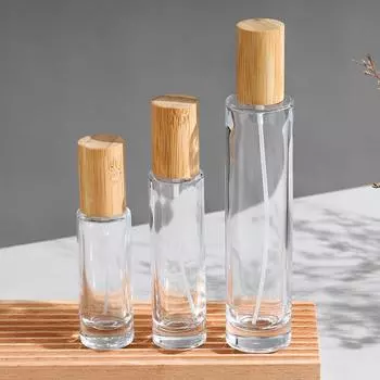 30/50/100 мл бамбуковый чехол пустой флакон-распылитель многоразового использования контейнер для косметической воды распылитель бутылка пустой контейнер дорожная бутылка as the picture