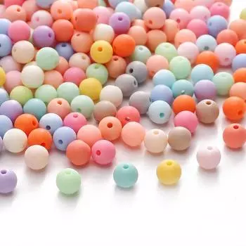 30/50/100 шт 8 мм матовые разноцветные акриловые бусины, декоративные бусины, бусины из жевательной резинки, бусины из пластиковой смолы для ожерелий и браслетов, товары для творчества 30pcs