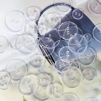 30/50/100 шт. 9-25 мм пластиковые смоляные прозрачные пуговицы для шитья Скрапбукинг круглые пуговицы с двумя отверстиями аксессуары для рукоделия 12x2mm 50pcs