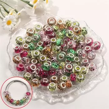 30/50/100 шт. Большие отверстия европейские цветные бусины из смолы Любовь Европейский кулон браслет ожерелье DIY браслет ожерелье ручка изготовление ювелирных изделий 30pcs