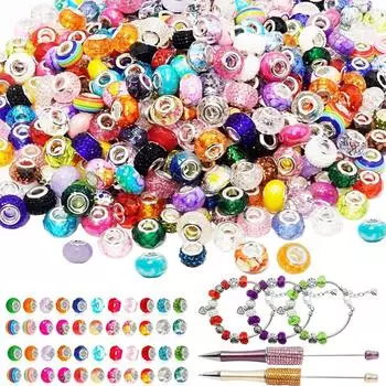 30/50/100 смоляных бусин европейского стиля с крупным отверстием, разделительные бусины для изготовления ювелирных изделий, различные россыпные и цветные европейские крупные бусины 30pcs красный