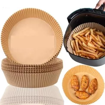 30/50/100PCS Air Fryer Disposable Parchment Special Paper Accesories Liner Oil-proof Tray, Microwave Oven Non-Stick Baking Mat