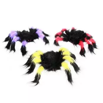 30/50/75 см товары для Хэллоуина реквизит украшения для бара красочные цельночерные плюшевые украшения в виде паука