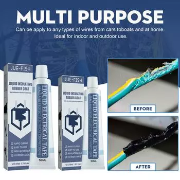 30/50 мл жидкая изоляционная лента для ремонта резиновых электрических проводов, кабельного покрытия, клей для фиксации линии, широкий ассортимент жидкой изоляционной пасты
