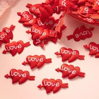 30/50 шт., губка для любви, персиковое сердце, лепестковое украшение, конфетти, нетканое полирующее украшение, свадебное украшение на помолвку ко Дню святого Валентина Love-30pcs