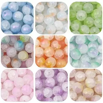 30/50 шт. хрустальные стеклянные бусины нефритовые фрагментированные двойные защемленные круглые свободные бусины-разделители для DIY ожерелья, браслета, изготовления ювелирных изделий разноцветный