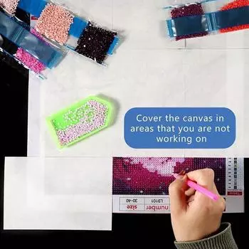 30/50 шт. Наклейка от пыли для алмазной живописи - антипригарная, антигрязная защитная пленка для вышивки ручной работы - Аксессуары для инструментов для алмазной живописи J-297