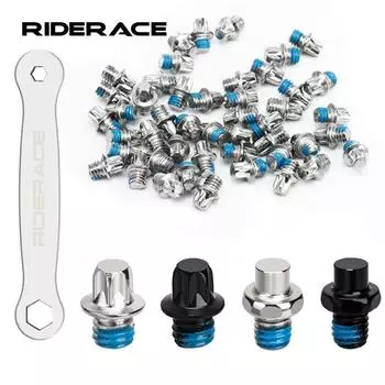 30/50 шт. противоскользящие болты для педалей велосипеда с набором гаечных ключей со смещением, набор винтов для педалей M4 из стали, шестигранные штифты для горного велосипеда, шоссейного велосипеда