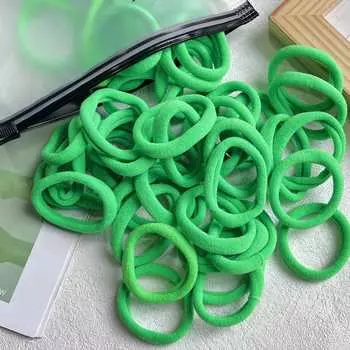 30/50 шт. Женские Девичьи 4 см Базовые резинки для волос Простые Однотонные Эластичные повязки на голову Резинки для волос Завязки Аксессуары для волос Держатель для хвостика 30 Pieces