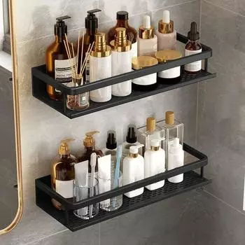 30-50 см полки для душа, черная полка для туалета, современный органайзер для косметики для кухни 40CM