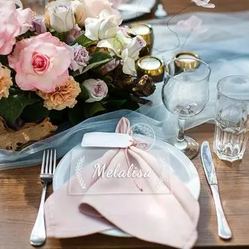 30/50Pcs Clear Acrylic Table Place Card Wedding Blank Rectangle Seating Cards Sign Guest Names Tag Birthday Party DIY Decoration 30pcs прозрачный