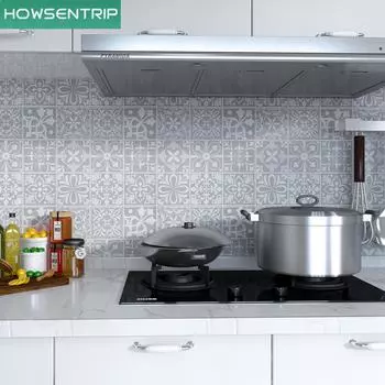 30,5 см x 30,5 см кухонная маслостойкая наклейка, водонепроницаемая самоклеящаяся, устойчивая к высоким температурам обои, вытяжка для шкафа, огнестойкая наклейка на стену 30.5CM*30.5CM