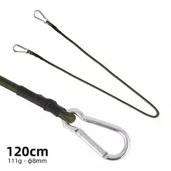 30/60/90/120cm Carabiner Elastic Rope Outdoor Camping Luggage Strap Clothesline Stretch Durable Camping Equipment Multifunction