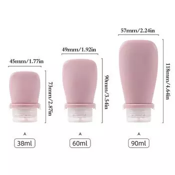 30/60/90ml Silicone Travel Bottles Leak Proof Squeezable Refillable Containers Cosmetic Tube for Lotion Soap Liquids Bottling