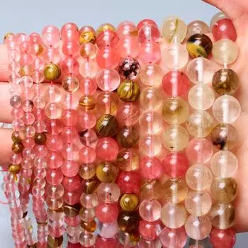 30-60 шт. 4/6/8/10 мм натуральная арбузная кожура гладкие круглые свободные бусины сделать браслет ожерелье своими руками 50Pcs 6mm