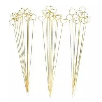 30/60 шт. DIY металлический держатель для карт креативный проволочный держатель для карточек с надписью зажим для карточек настольный декор Round Shape-M