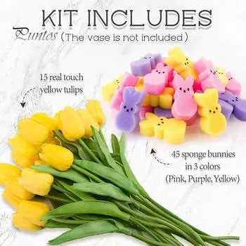 30/60 шт. Пасхальный кролик ваза наполнитель губка кролик украшения мини кролик декор для вазы пасхальная корзина весенний домашний праздничный стол 30PCS разноцветный