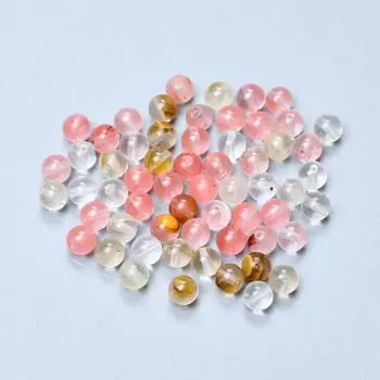 30-60Pcs 4mm/6mm/8mm/10mm Natural Women Smooth Stone Round Loose Beads DIY Bracelet Jewelry Accessory Fashion Gifts Girls Charm Accessories 60Pcs 4mm