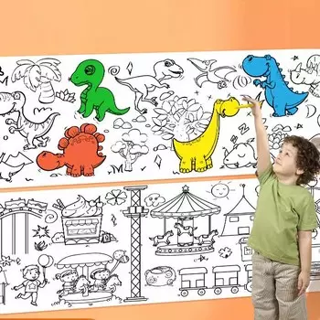 30*89 см детские граффити свитки очень длинные детский сад детские цветные рулоны инструмент для рисования бумажные развивающие игрушки 30cm*89cm