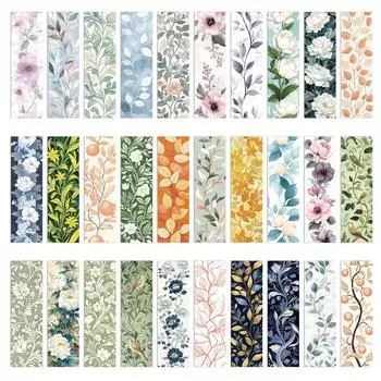 30 бумажных закладок с цветочным граффити-дизайном, уникальные аксессуары для чтения, добавить закладки