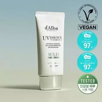 [30%][Чай для чувствительной кожи] Dalva Waterful Mild Sun Cream 50мл, Корейский солнцезащитный крем
