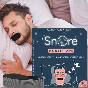 30 черных полосок пластыря для сна - помощь при храпе для мужчин и женщин, прочный и удобный пластырь для улучшения носового дыхания