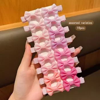 30 цветных случайных тканевых заколок-бантиков для волос, подходящих для ежедневного использования в качестве аксессуаров для волос