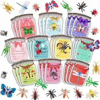 30 детских валентинок с милыми игрушками для любви, уникальные поздравительные открытки ко Дню святого Валентина для детей с забавными высказываниями, забавные сувениры для школьных вечеринок One Size