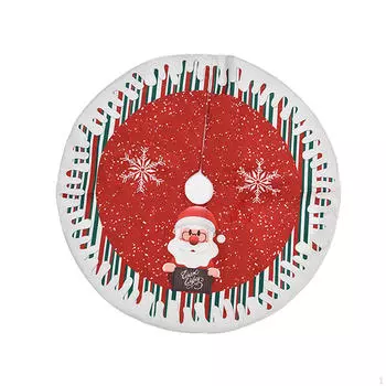 30-дюймовая маленькая юбка для рождественской елки, мягкий коврик, юбка для фермерского дома на праздник, Santa