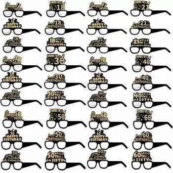 30-е 40-е 50-е С Днем Рождения Реквизит Черно-Золотые Бумажные Стаканы Украшения Для Вечеринки По Дню Рождения Юбилейная Вечеринка Фото Стаканы Реквизит 6pcs