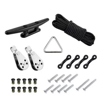 30-футовая веревка, аксессуары для каяков, каноэ, якорь, комплекты тележек, системные шкивы, шипы, колодки, проушины, гайки, винты, палуба лодки