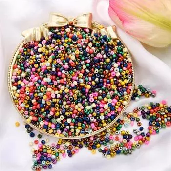 30 г 1000 шт. для браслета «сделай сам», изготовление ювелирных изделий ручной работы 3 мм, цветной жемчуг, запеченная краска, стеклянные маленькие бусины, ювелирные аксессуары Purplish синий