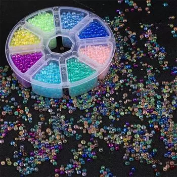 30 г 2-3,5 мм стеклянный бисер без отверстий для аксессуаров для рукоделия своими руками синий