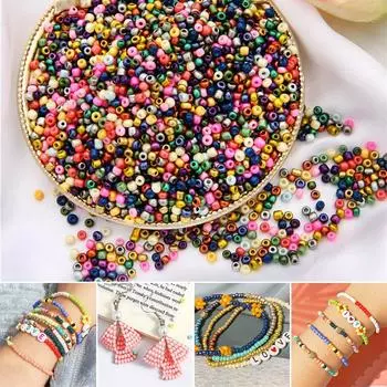 30 г, 3 мм, 1000 шт., мерцающий лак для выпечки, очаровательные стеклянные бусины для изготовления ювелирных изделий, браслет ручной работы, аксессуары для ювелирных изделий solid color темно-синий