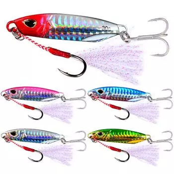 30 г 65 мм искусственные приманки с металлическими блестками, железная пластина, воблер, вращающаяся приманка, приманка для рыбалки с длинным забросом для соленой воды, пресной воды LF094A