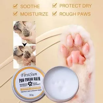 30 г бальзам для лап собак, питательный восстанавливающий крем для ухода за лапами, нераздражающий, безопасный, нежный бальзам для защиты ног, товары для домашних животных 30g