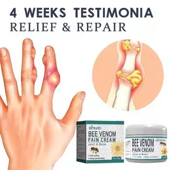 30 г крема для суставов с пчелиным ядом, натуральные растения, для поясничного отдела позвоночника, стоп, коленей, плеч, шеи, облегчение боли, массажный уход, лечебный успокаивающий крем белый